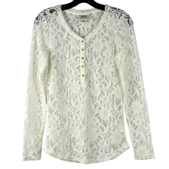 Ariat Lace Crochet Long Sleeve Top Small - Picture 1 of 12